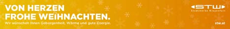 Von Herzen frohe Weihnachten. Stadtwerke Klagenfurt.