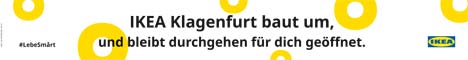 Ikea Klagenfurt baut um und bleibt durchgehend für dich geöffnet!