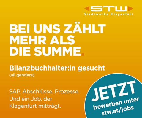 Stadtwerke Klagenfurt suchen Bilanzbuchhalter! Jetzt bewerben!